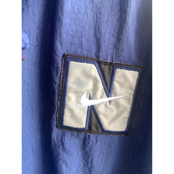 Vintage 90s Nike Big Embroidered Swoosh Hooded Jacket Full zip Size L - Picture 3 of 9